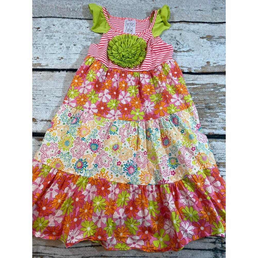 Freckles + Kitty Orange Flower Dress